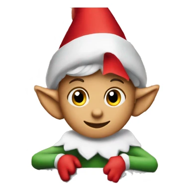 A elf on the Shelf on a chimney sticker