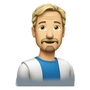 middle aged swedish man with  a stubble goatee sticker