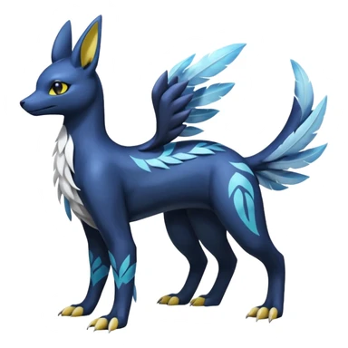 Manectric-Electrike-Lugia-Umbreon-Drakeon-Fakémon-hybrid-creature (full body), 4 legs sticker
