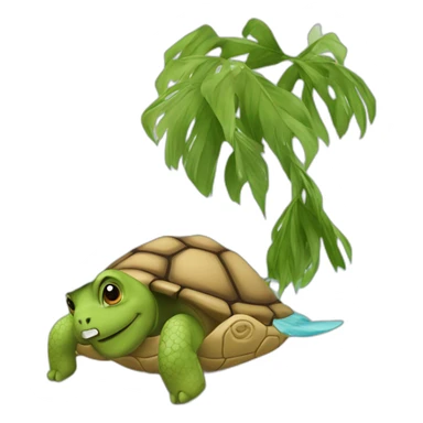 Lièvre sur une tortue sticker