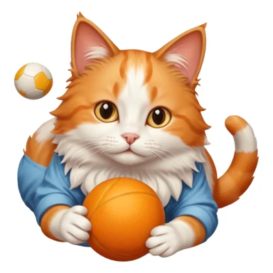 Cat Playing with ball sticker