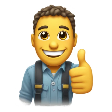 Cute thumbs up sticker