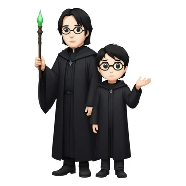 Professor Snape standing next to Harry Potter sticker