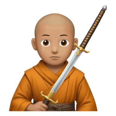 Monk with sword sticker