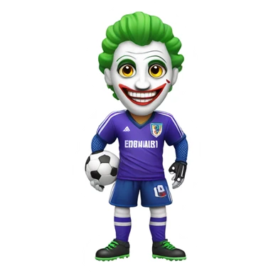 joker as a soccer goal keepe sticker