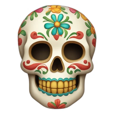 Mexican skull decoration sticker