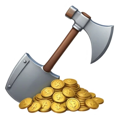 mine Axe with Coins sticker