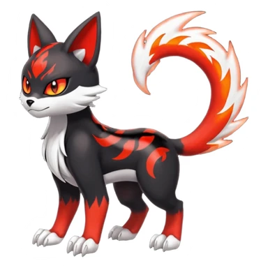 Meloetta-Litten-Guilmon-Darkrai-Pokémon-Fakémon-fusion-hybrid-creature sticker