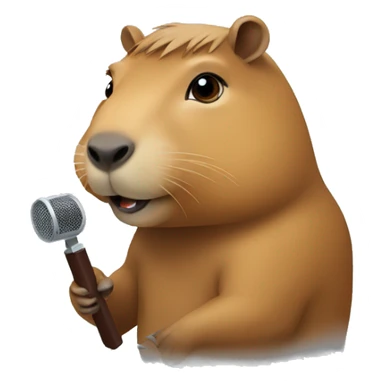 capybara news reporter sticker