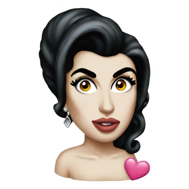 Amy Winehouse Styled Heart sticker