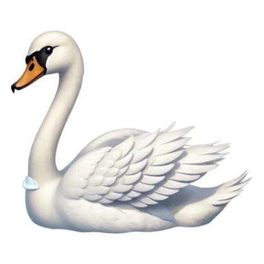 Swan in water sticker