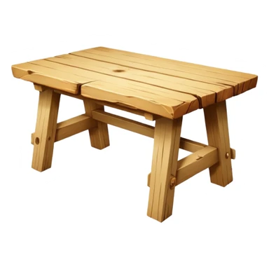 Raw edge natural pine table  sticker