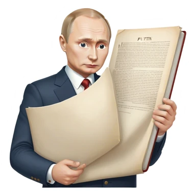 putin with a massive rear stealing the declaration of independence sticker