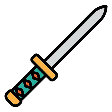 ninja sword sticker