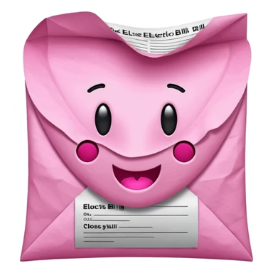 Pink Electric bill sticker
