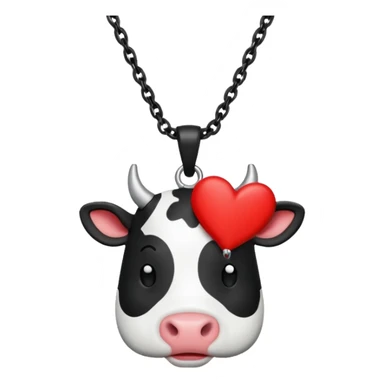 i need combination of this two emojis for making a neckless ❤️🐮  sticker