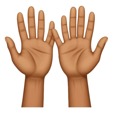 hands held up palms facing in sticker