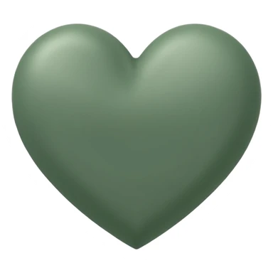 sage green heart sticker