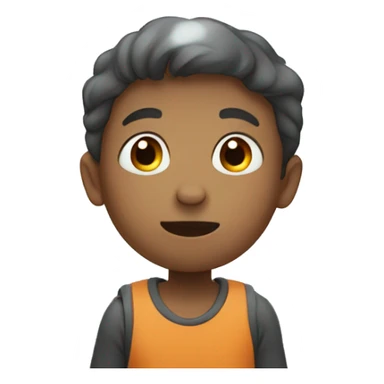 A boy living inside a bubble sticker