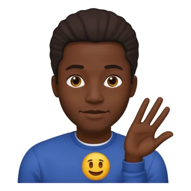 Black dude doing a 🫡 emoji  sticker
