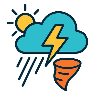 extreme weather with a tornado sticker