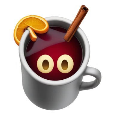  christmas mulled wine with cinnamon sticker