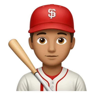 Baseball Player Center Fill sticker