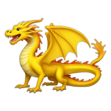 Yellow dragon sticker