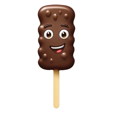 chocolate coated ice cream bar on stick sticker