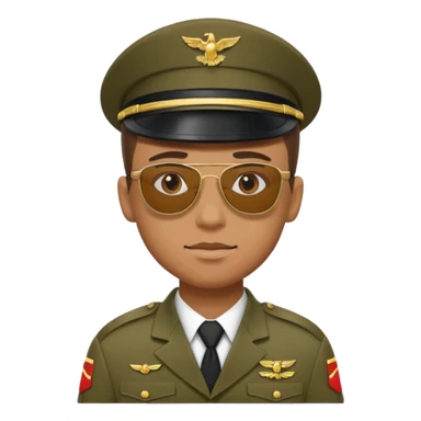 soldier with sunglasses sticker