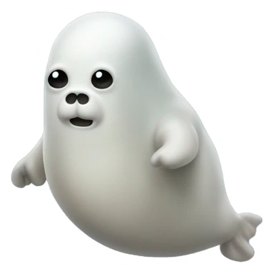 A ghost but with the body of a walrus sticker