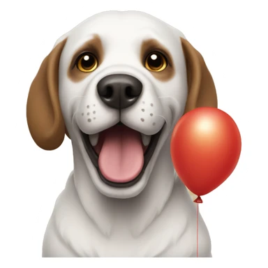 Dog with baloon sticker