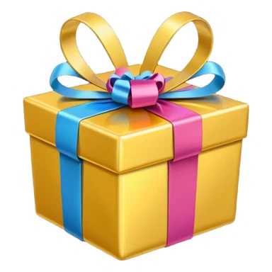 Golden heart with gifts sticker