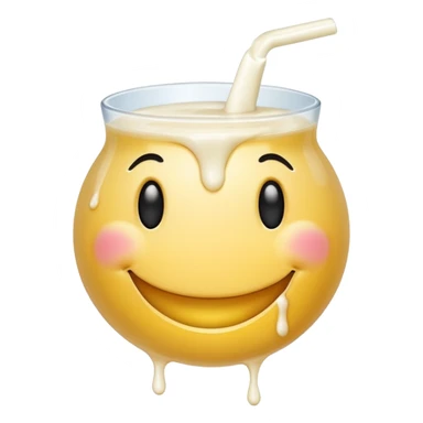Smiley face with milk splotches sticker