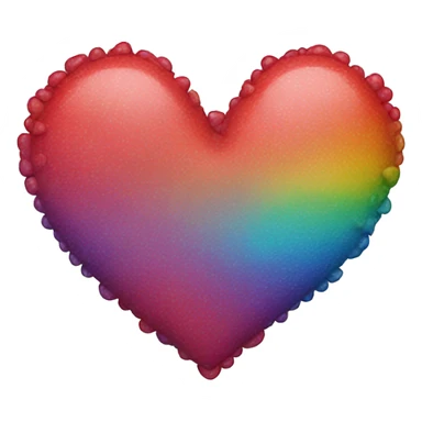 Colorful heart sticker