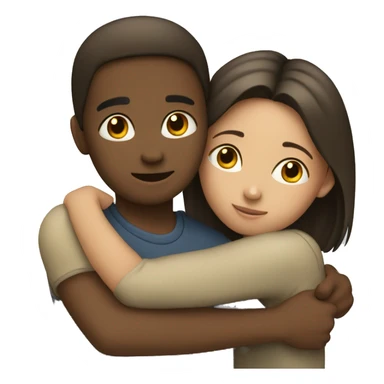 boy hugging girl sticker