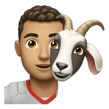 Ronaldo with a goat sticker
