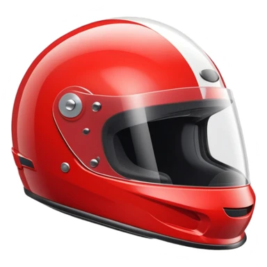 A red race car helmet  sticker