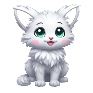  High quality detailed Cute Cool Kawaii stylish Pretty Chibi Fur-Sona Shiny Colorful Sparkly Fakemon Full Body sticker