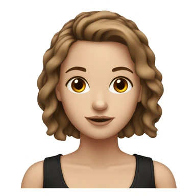 White girl with tattoos and brown hair sticker