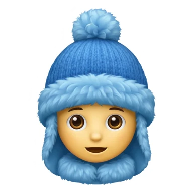 blue fluffy hat(just hat) sticker