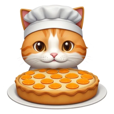 Un gato cocinando una tortita sticker