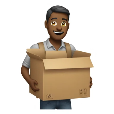 Packing a moving box sticker