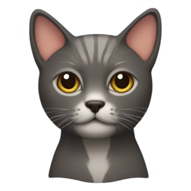 cat body with dog head sticker