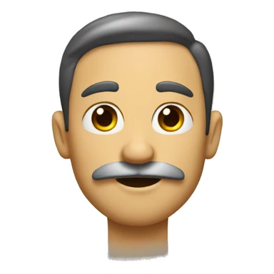 a many. with a short mustach raising his hand sticker