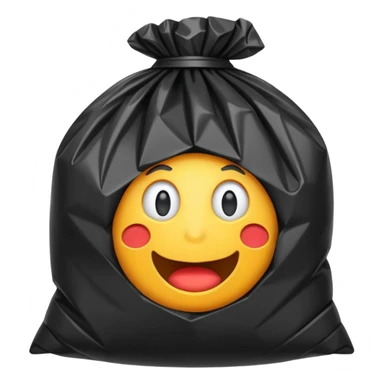 rubbish bag without a face  sticker