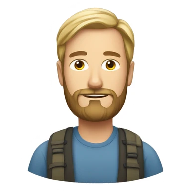 relaxed norwegian men with beard sticker