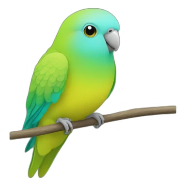 yellow green turquoise parrotlet sticker
