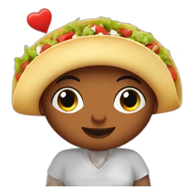 Curvy eating tacos on valentines  sticker