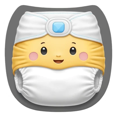 white baby diaper minimalistic sticker